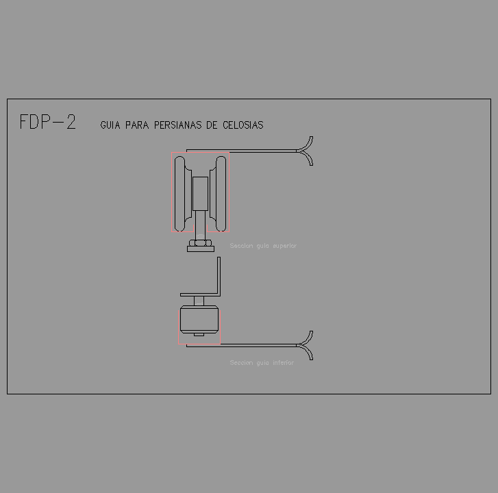 Bloque Autocad Guía persianas de celosías